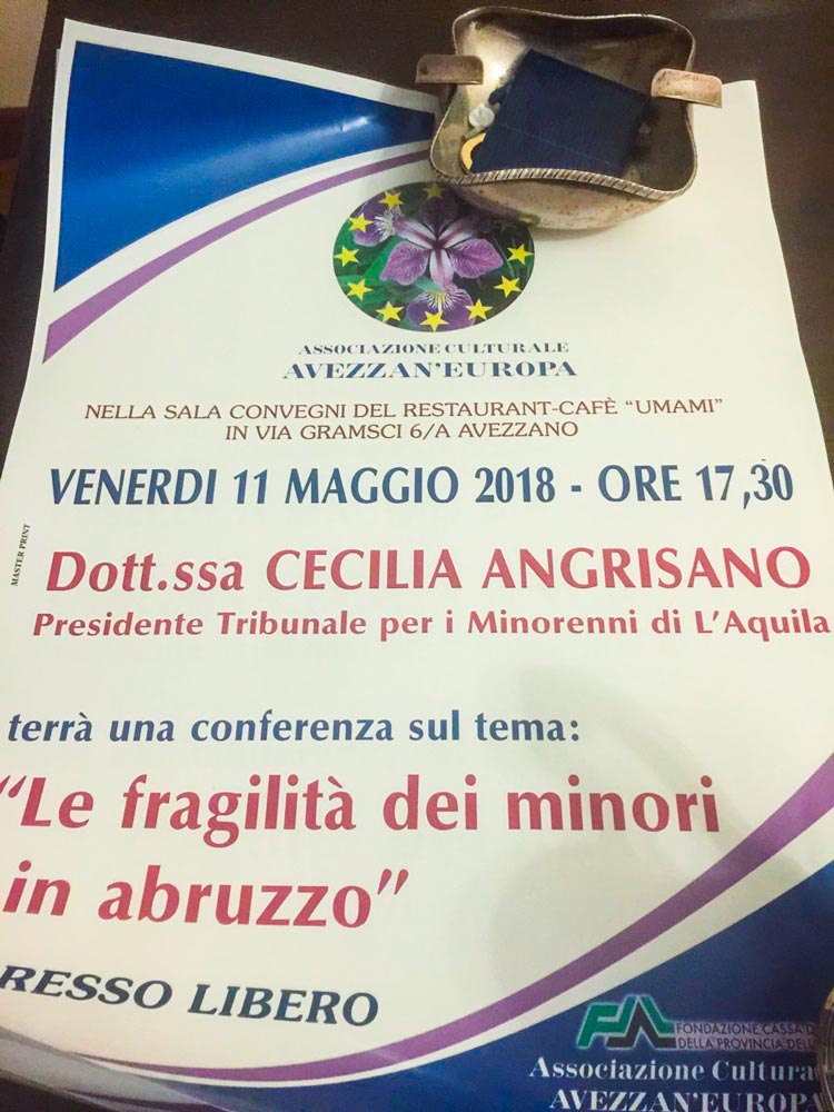 Conferenza della Dott.ssa C. Angrisano "Le fragilità dei minori in Abruzzo"