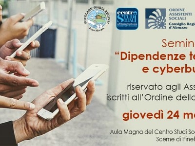 Seminario 'Dipendenze tecnologiche e cyberbullismo'